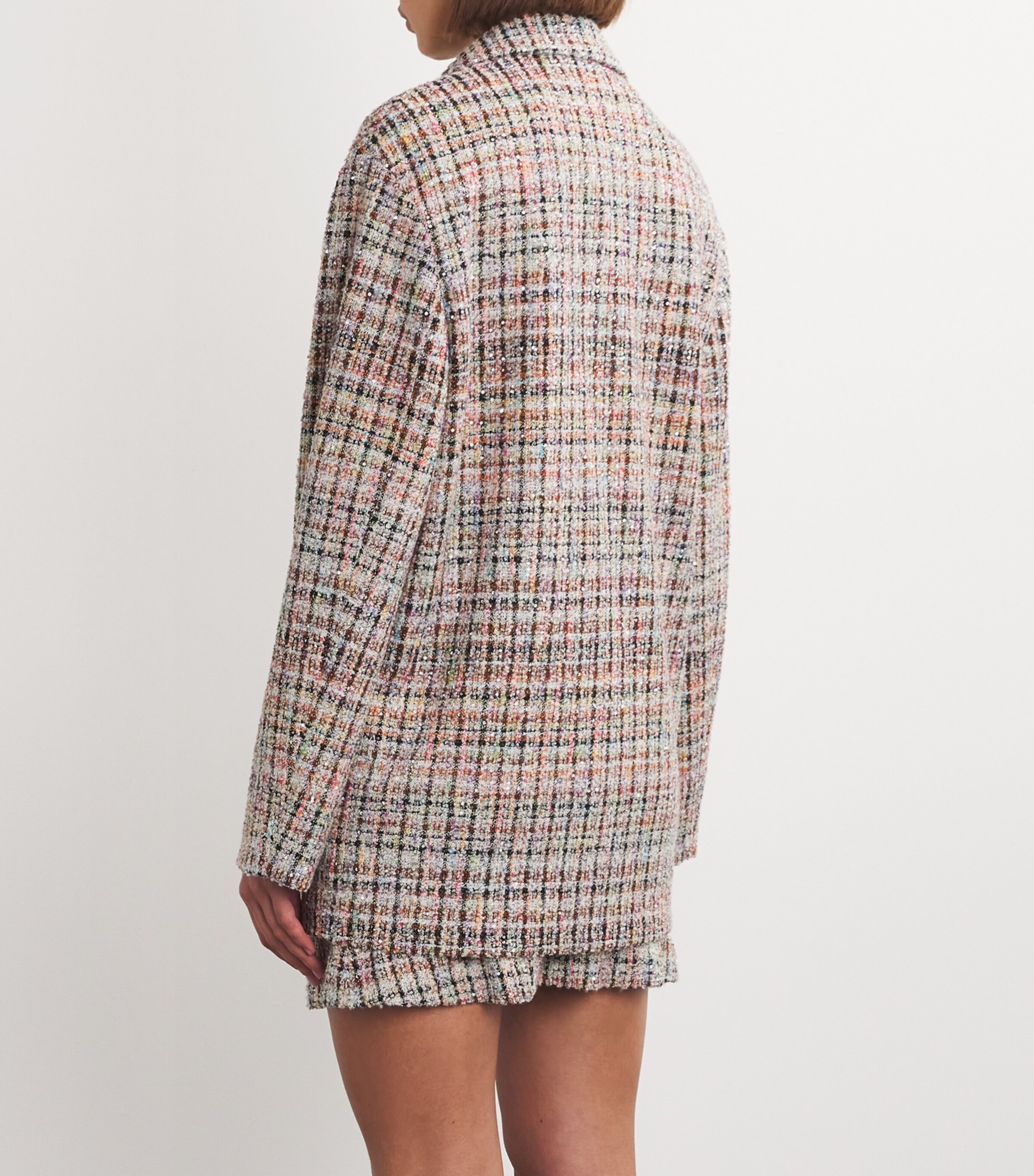 Missoni Womens Bouclé Double-Breasted Blazer White,pink Image 4