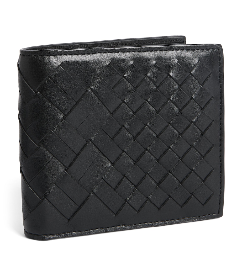 Officine Creative Woven Leather Bifold Wallet Nero Image 1
