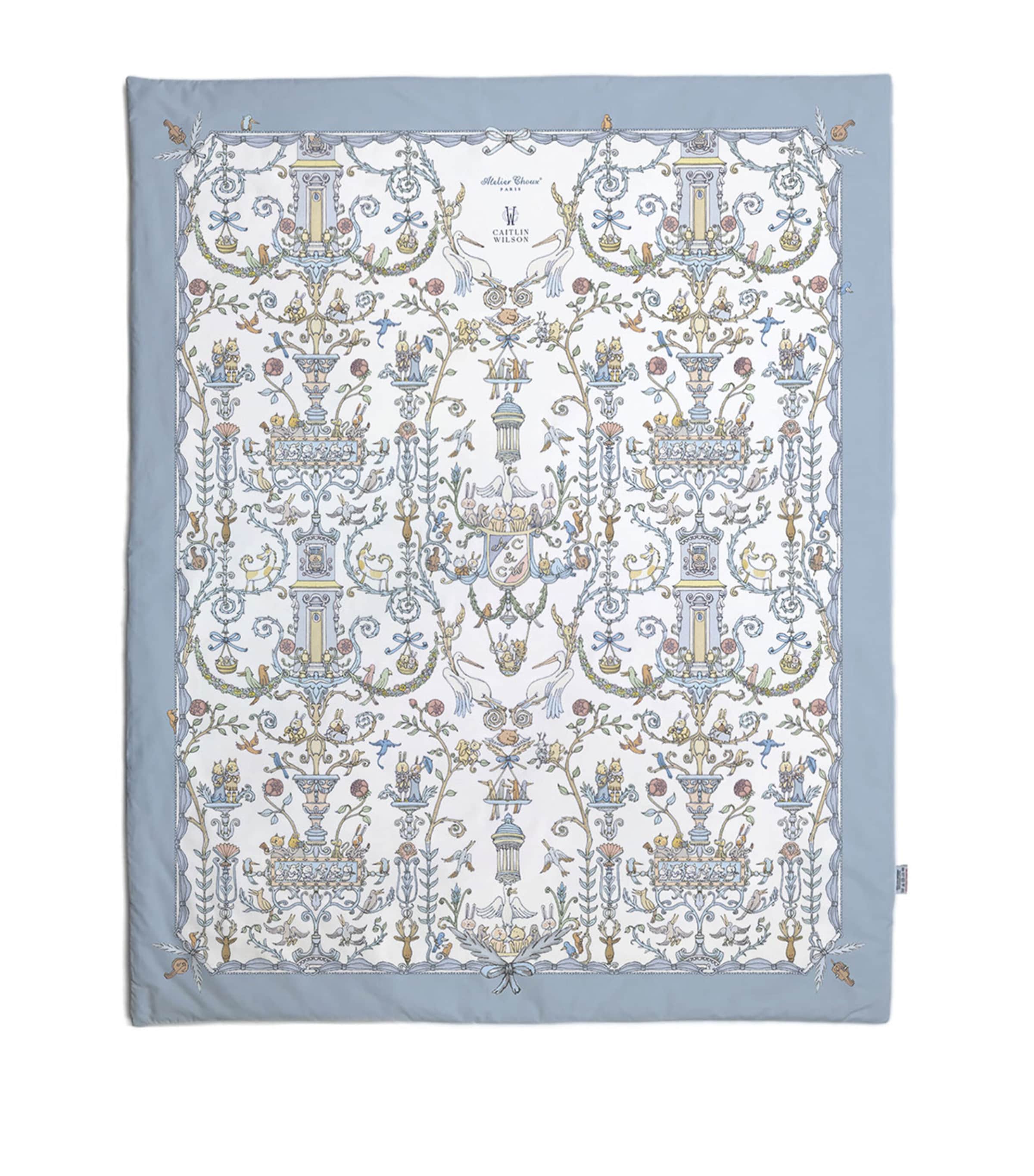 x Caitlin Wilson Toile De Jouy Quilt (100cm x 130cm) PINK/BLUE Image 2