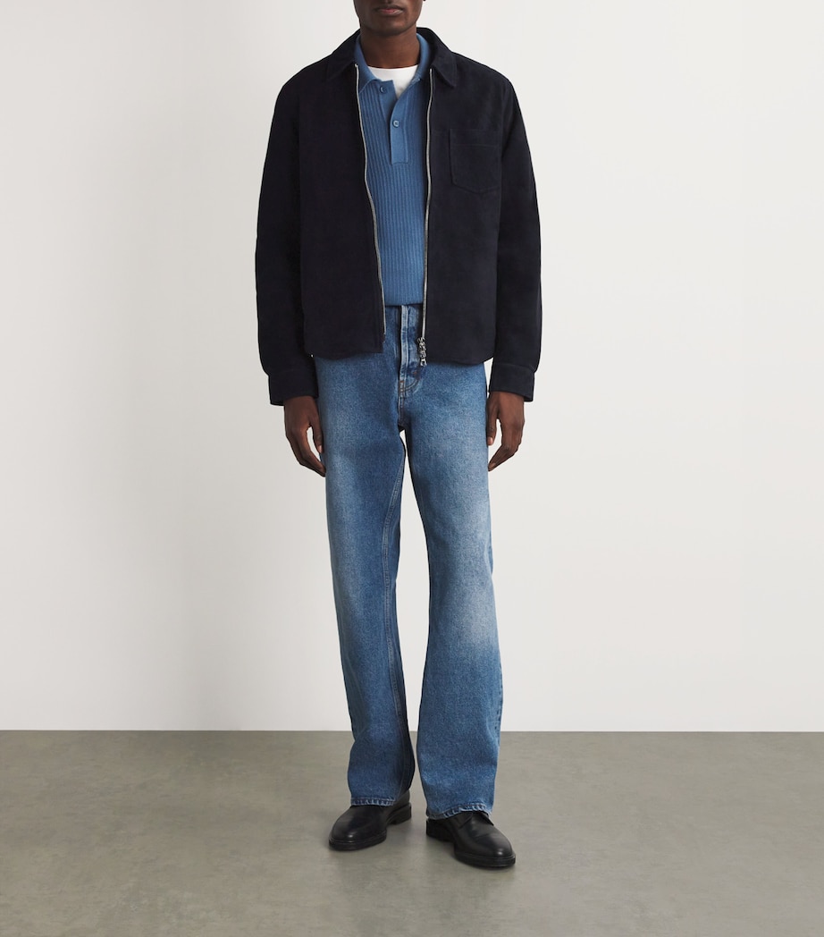 Goat Suede Overshirt DARK NAVY Image 2