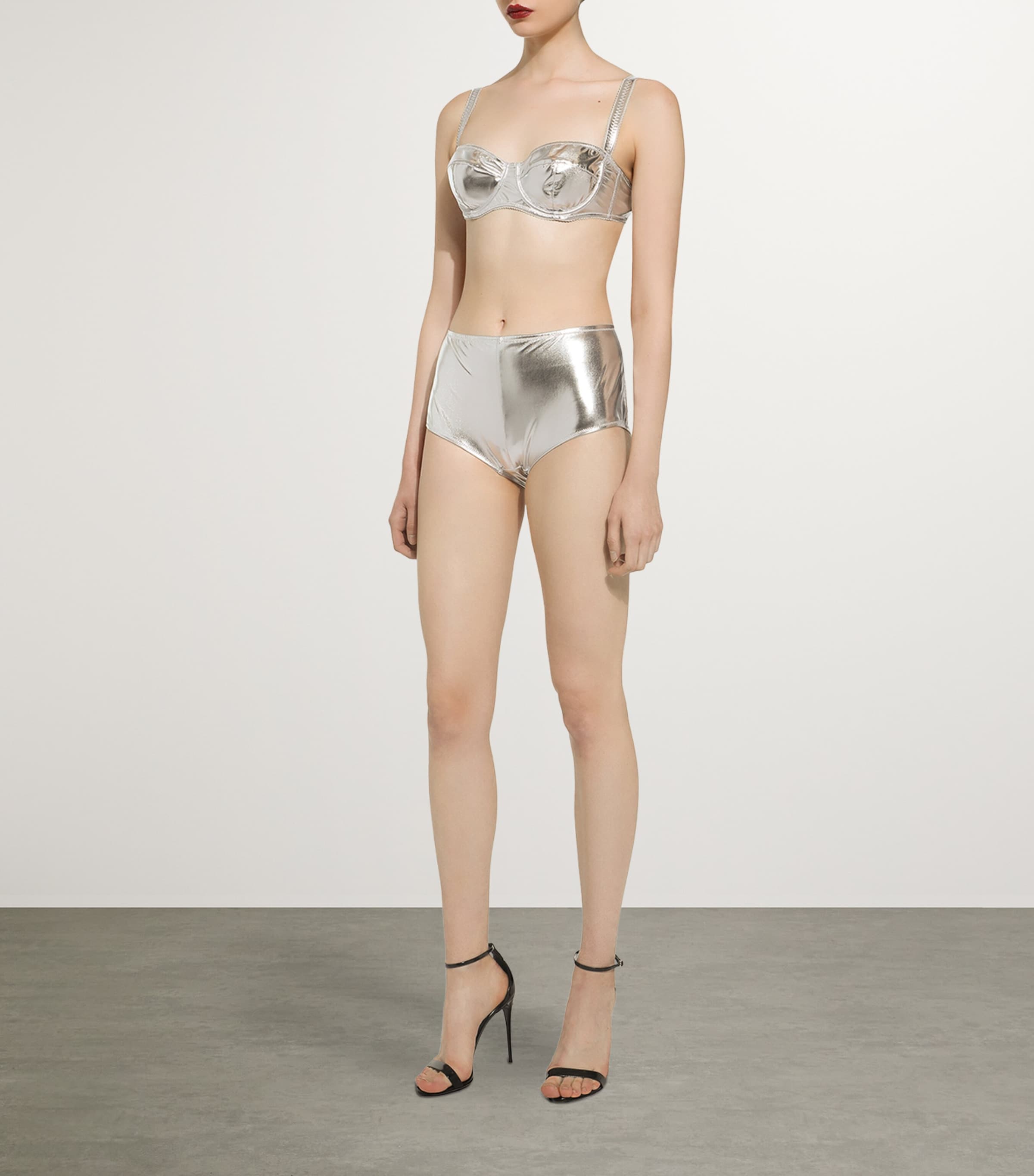Foiled Balconette Bra S0998-SILVER Image 2
