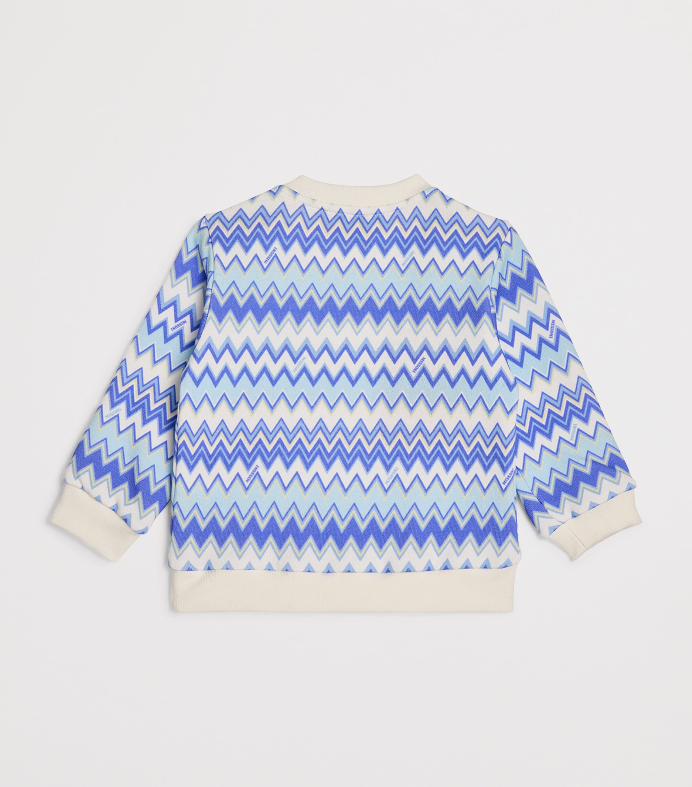 Zigzag Sweater (6-24 Months) 100CEWHITE/LGHT BLUE Image 2