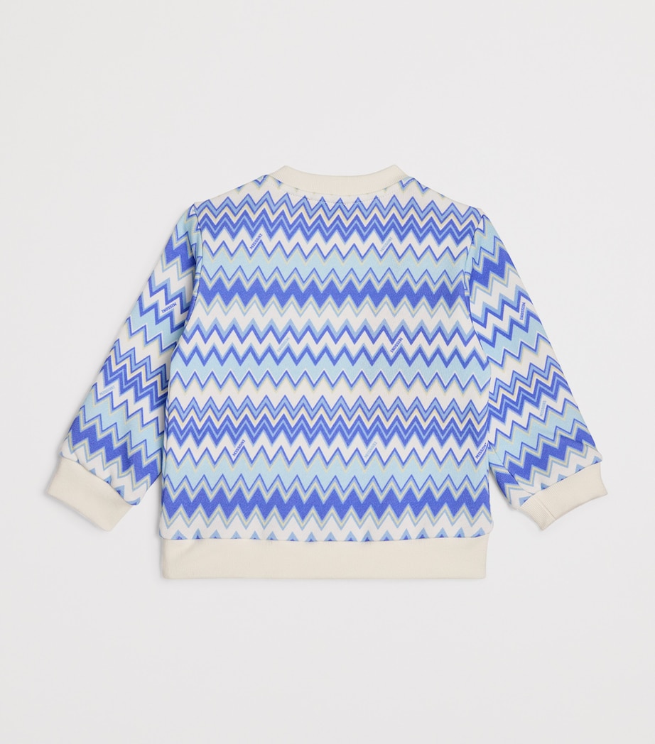 Zigzag Sweater (6-24 Months) 100CEWHITE/LGHT BLUE Image 2