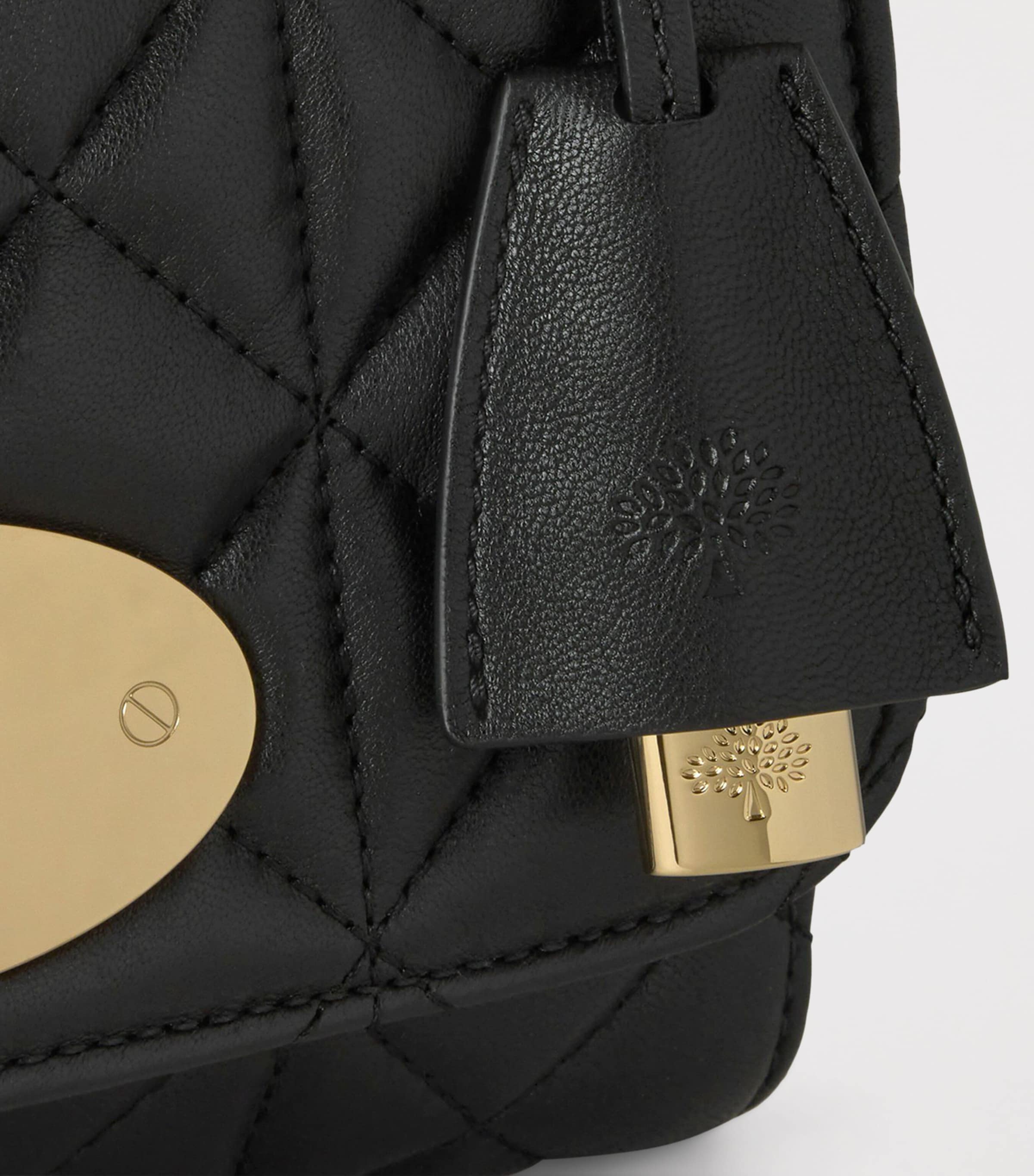 Quilted Leather Lily Shoulder Bag BLACK Image 5