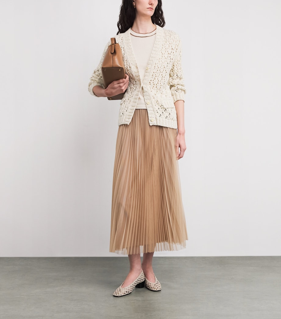 Open-Work Sequinned Cardigan VR1 BURRO Image 2