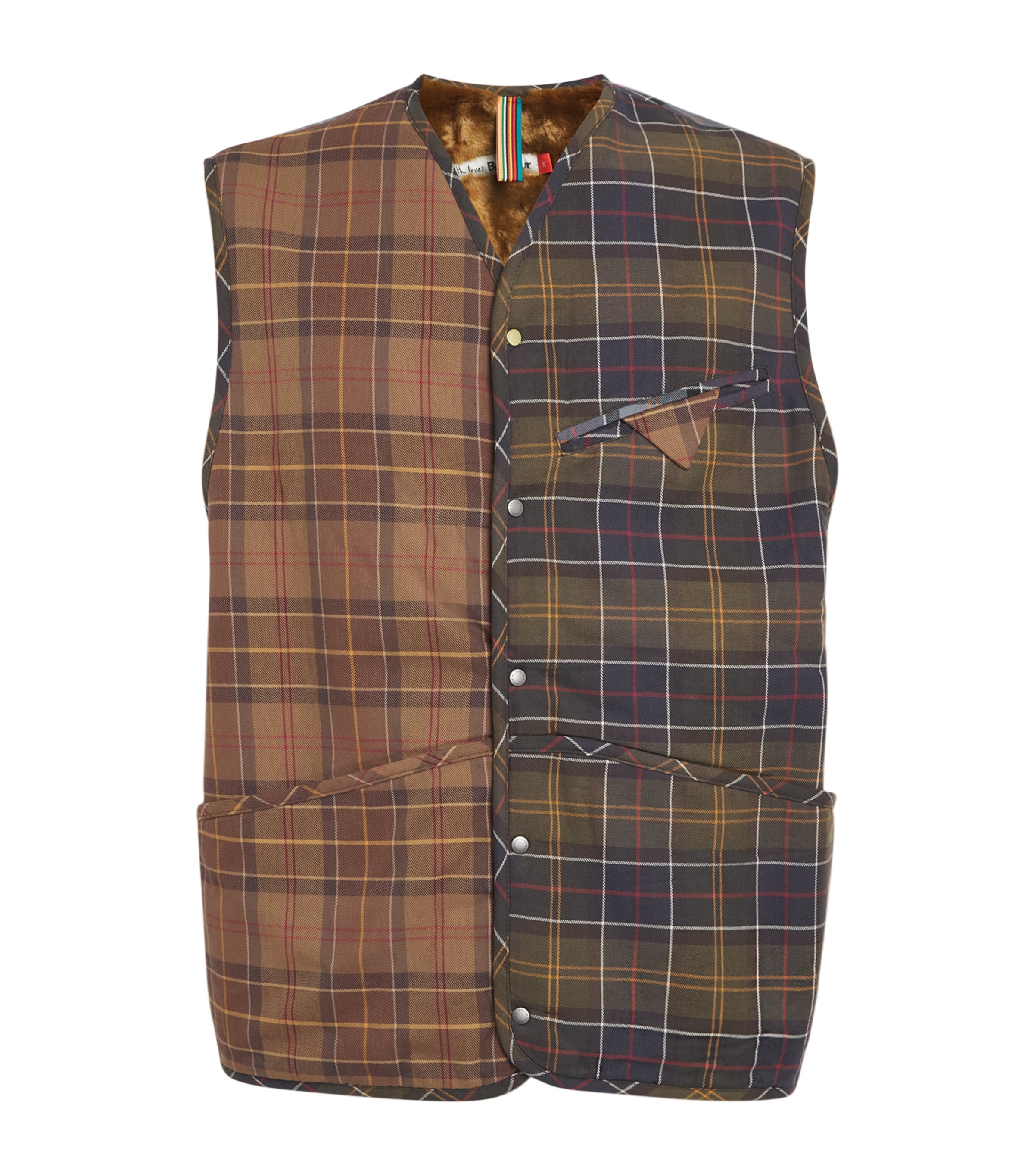 Barbour Multi x Paul Smith Cotton Tartan Liner Gilet | Harrods US