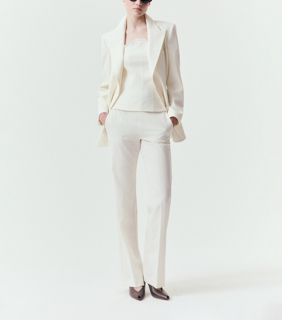 Marella Womens x Cora Corré Double-Breasted Blazer Ivory Image 2