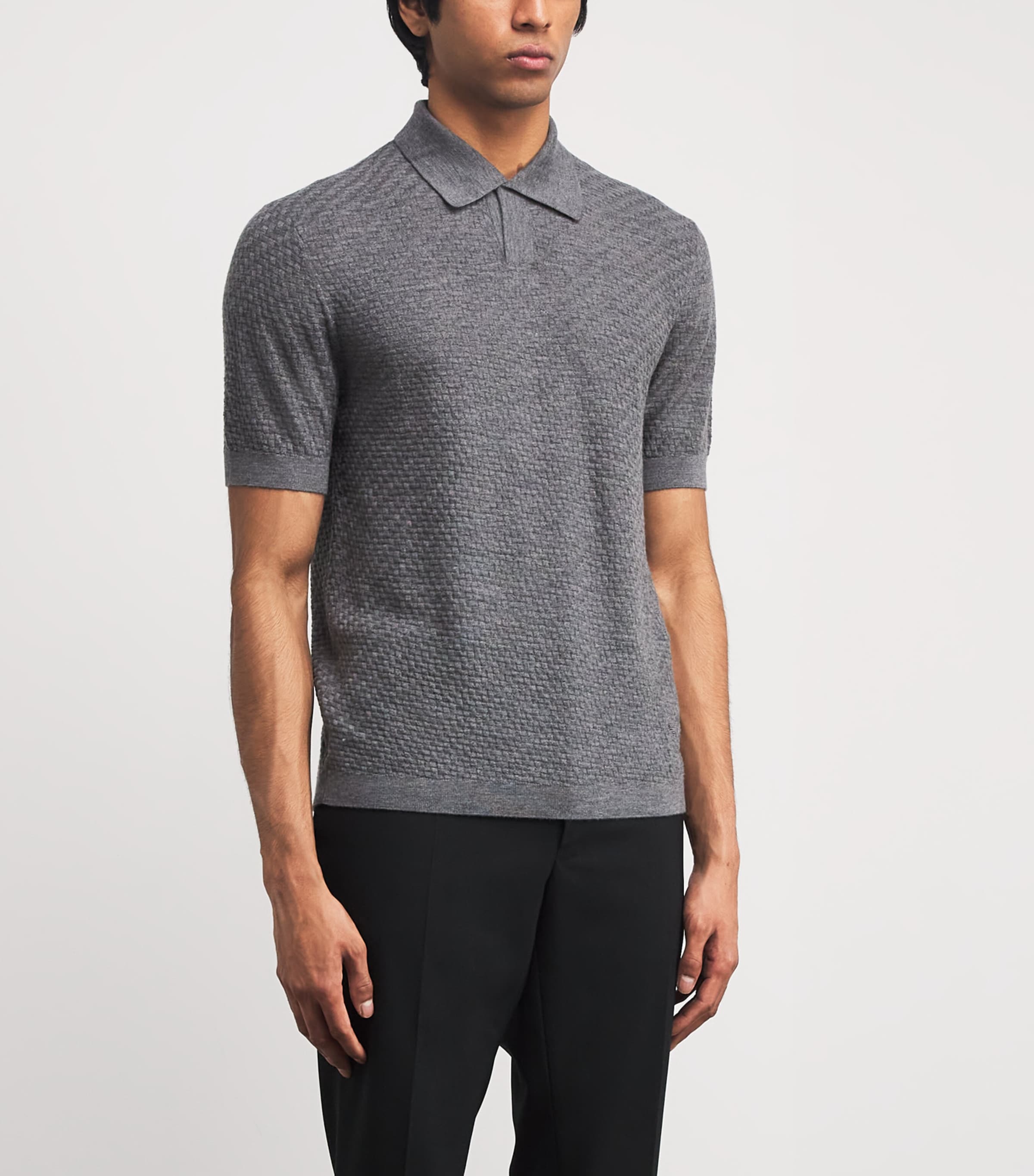 Virgin Wool Polo Shirt O8003 Image 3