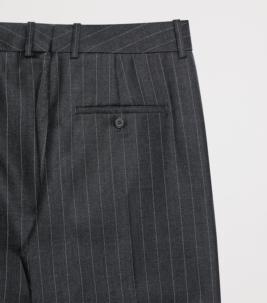 Givenchy Womens Wool Stripe Straight Trousers Image 4