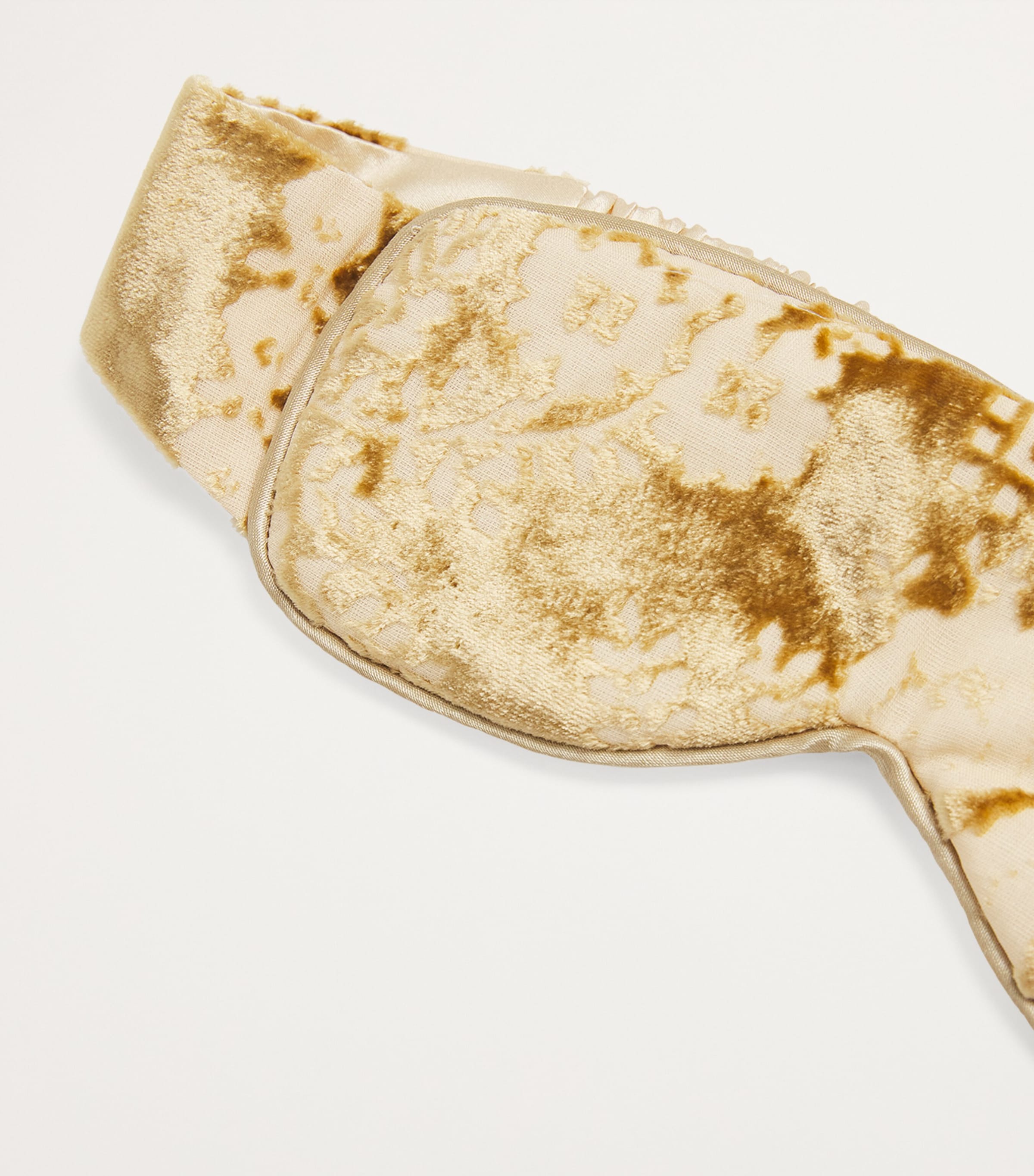 Silk Floral Eye Mask GOLD & IVORY Image 4