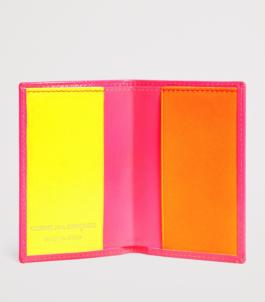 Leather Super Fluo Cardholder 5 - PINK Image 2