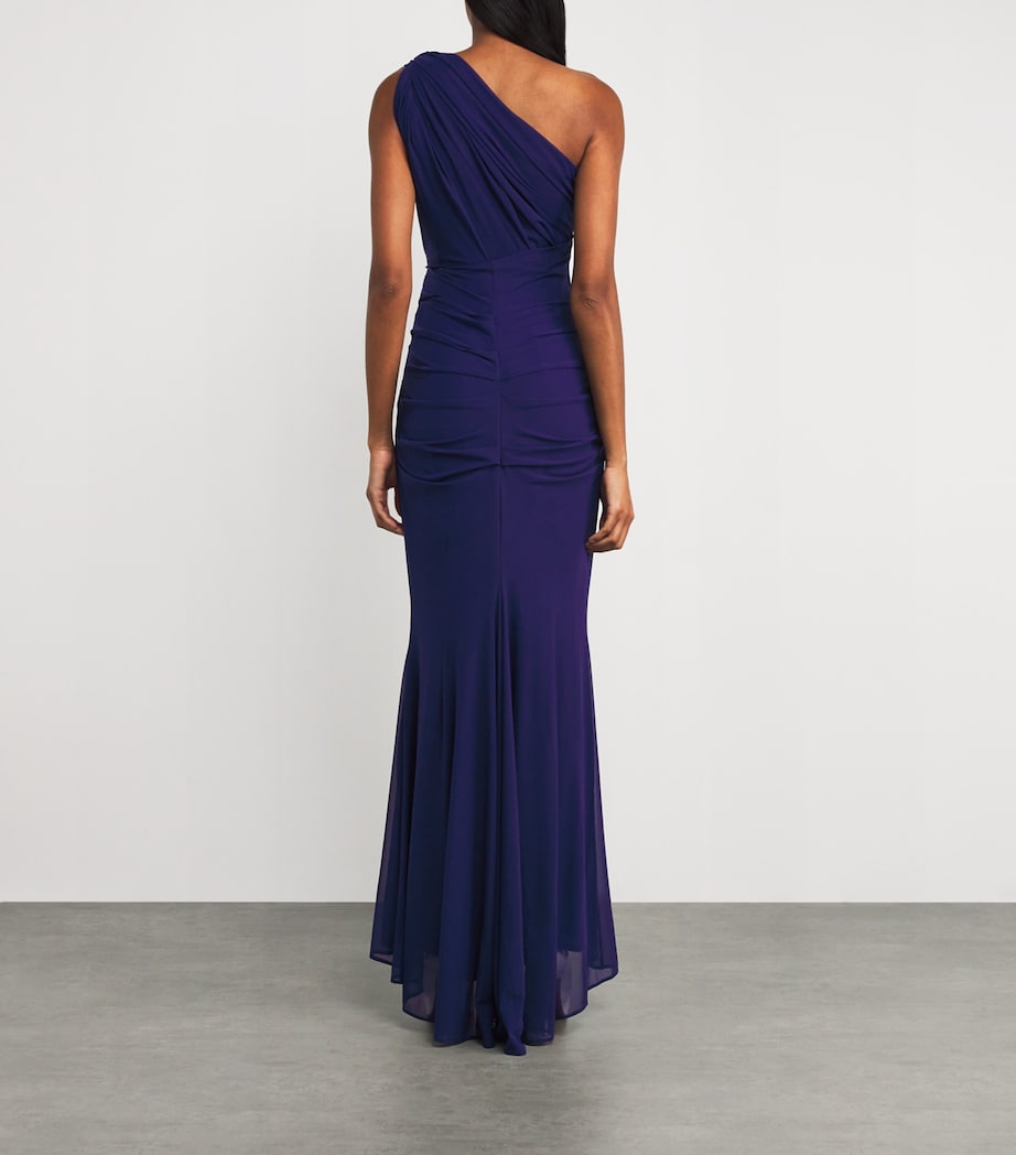 Gathered Tulle Maxi Dress COBALT Image 4