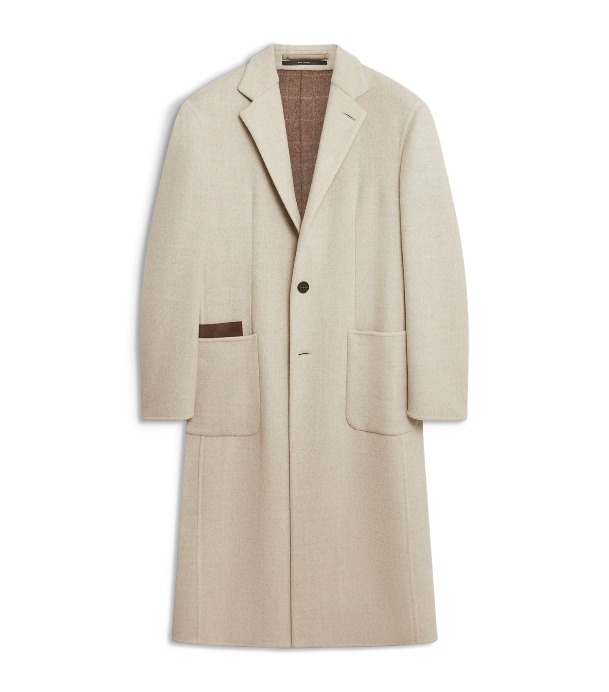 Dunhill Wool-silk Double-face Chesterfield Overcoat In Neutral
