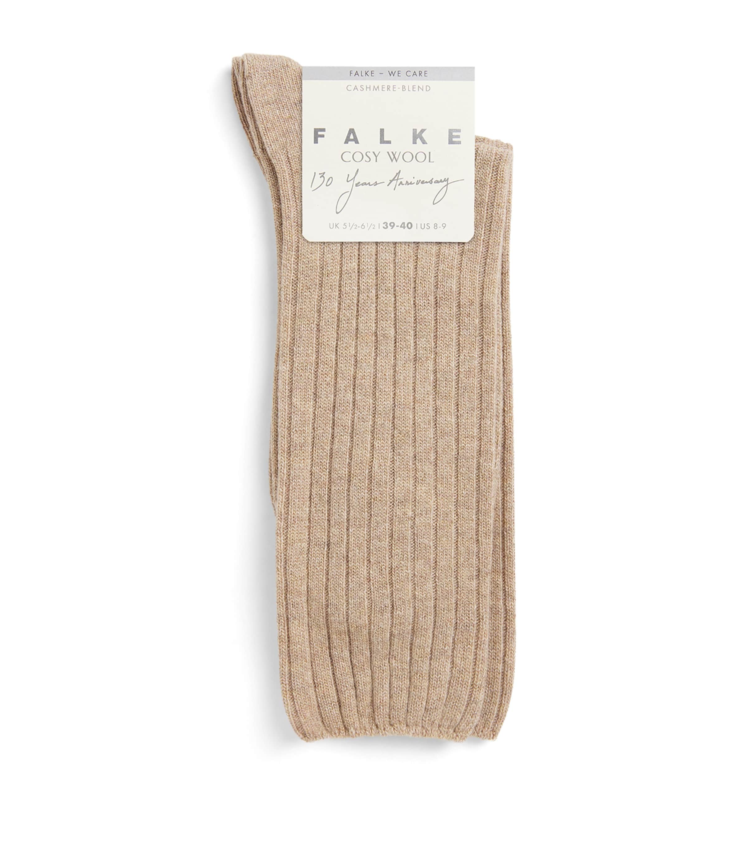 Falke Cosy Wool Boot Socks In Neutral