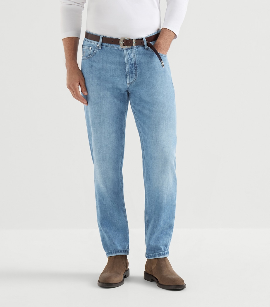 Brunello Cucinelli Mens Lightweight Straight Jeans Image 4