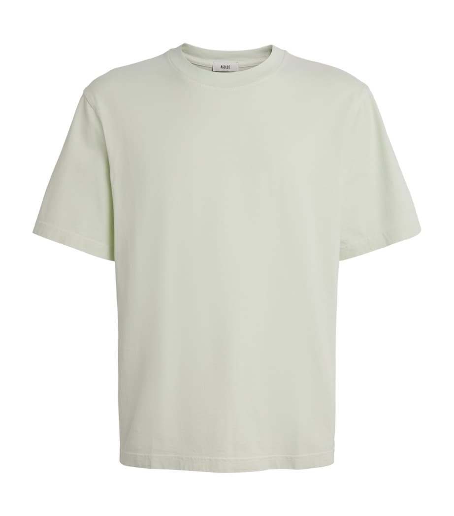 AGOLDE Mens Cotton Asha T-Shirt Mint Crm Seafoam Grn Image 1