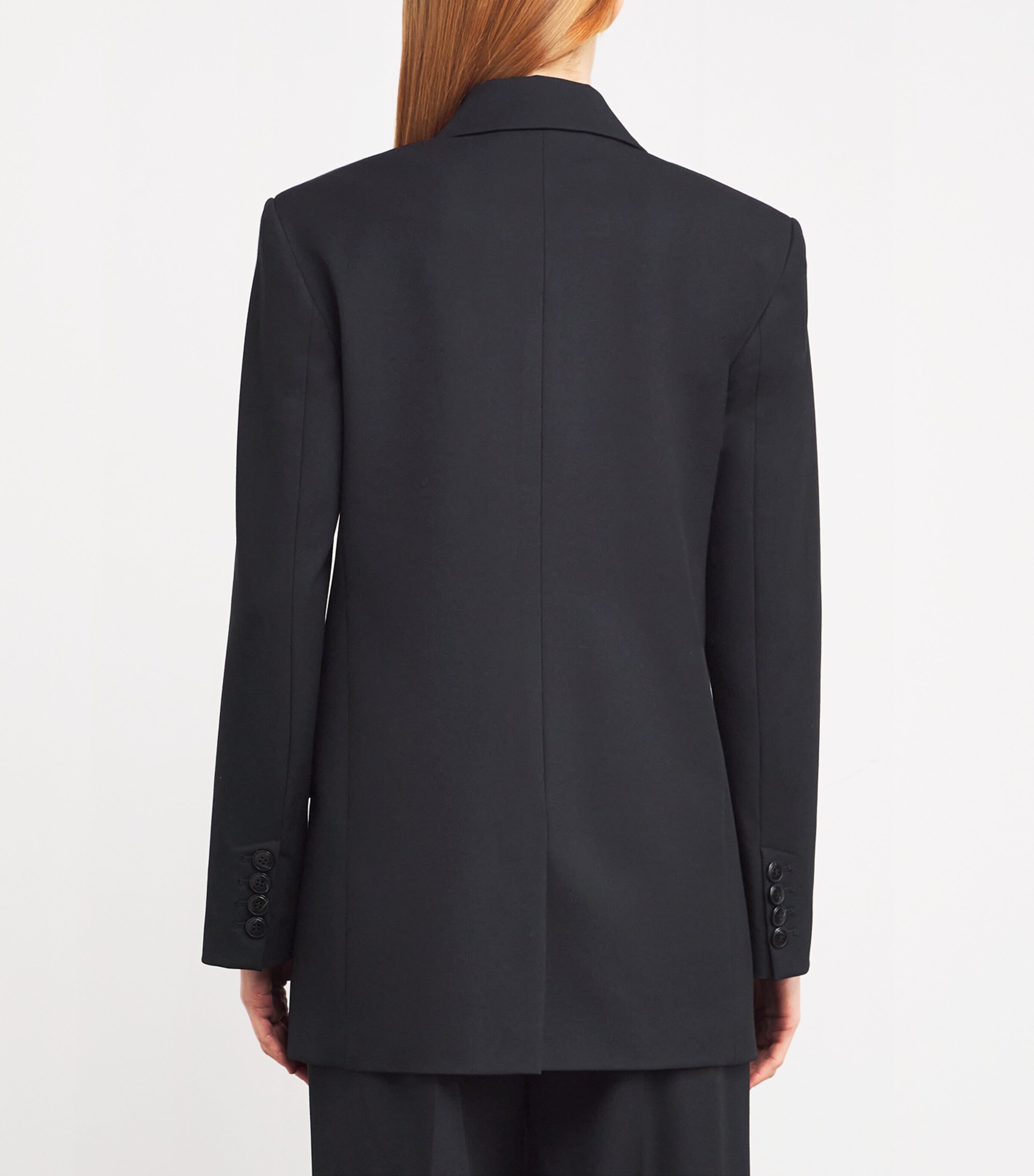 Oversized Double-Breasted Blazer BLACK Image 4