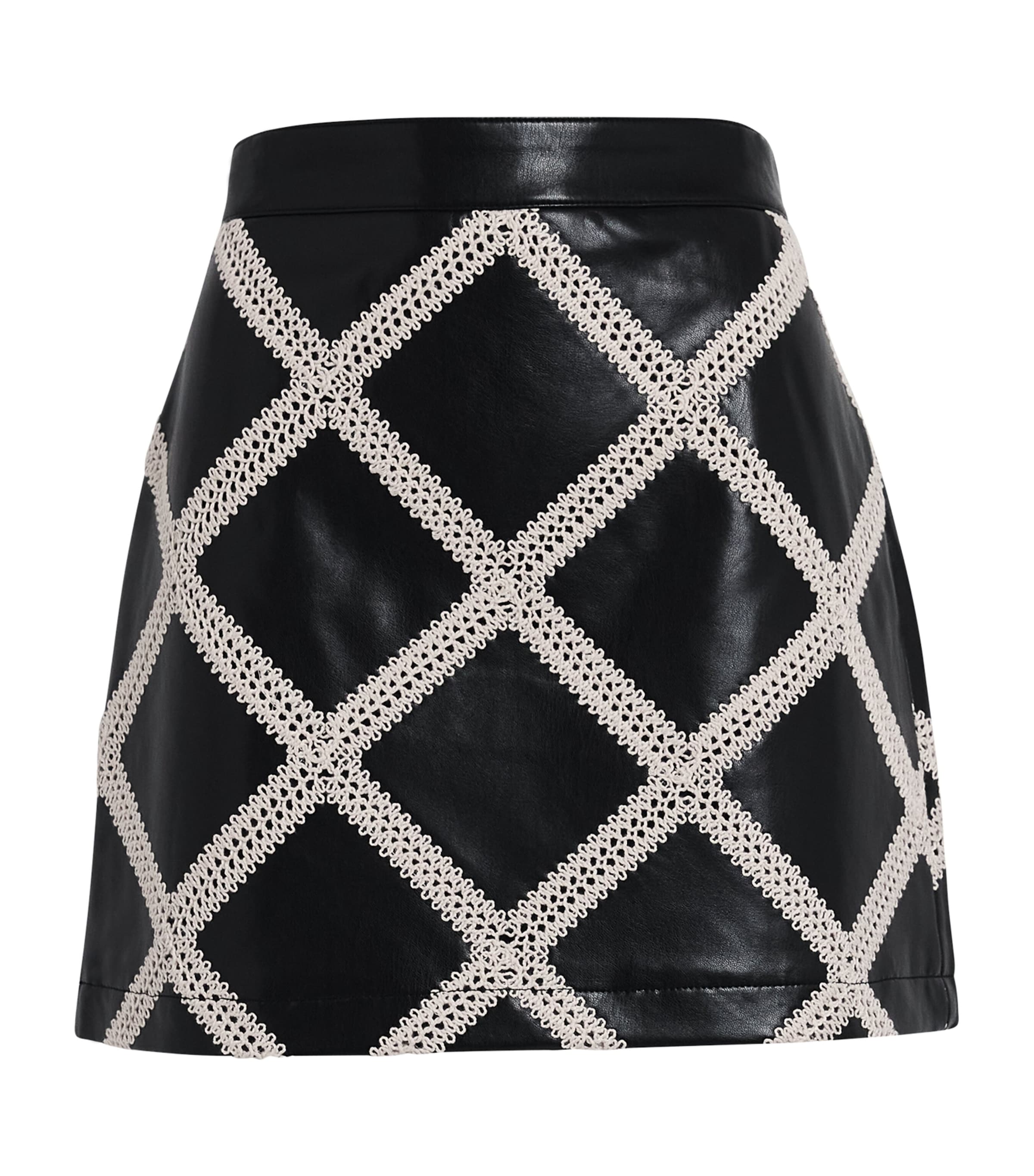 Cinq A Sept Womens Audree Mini Skirt Black/gardenia Image 1