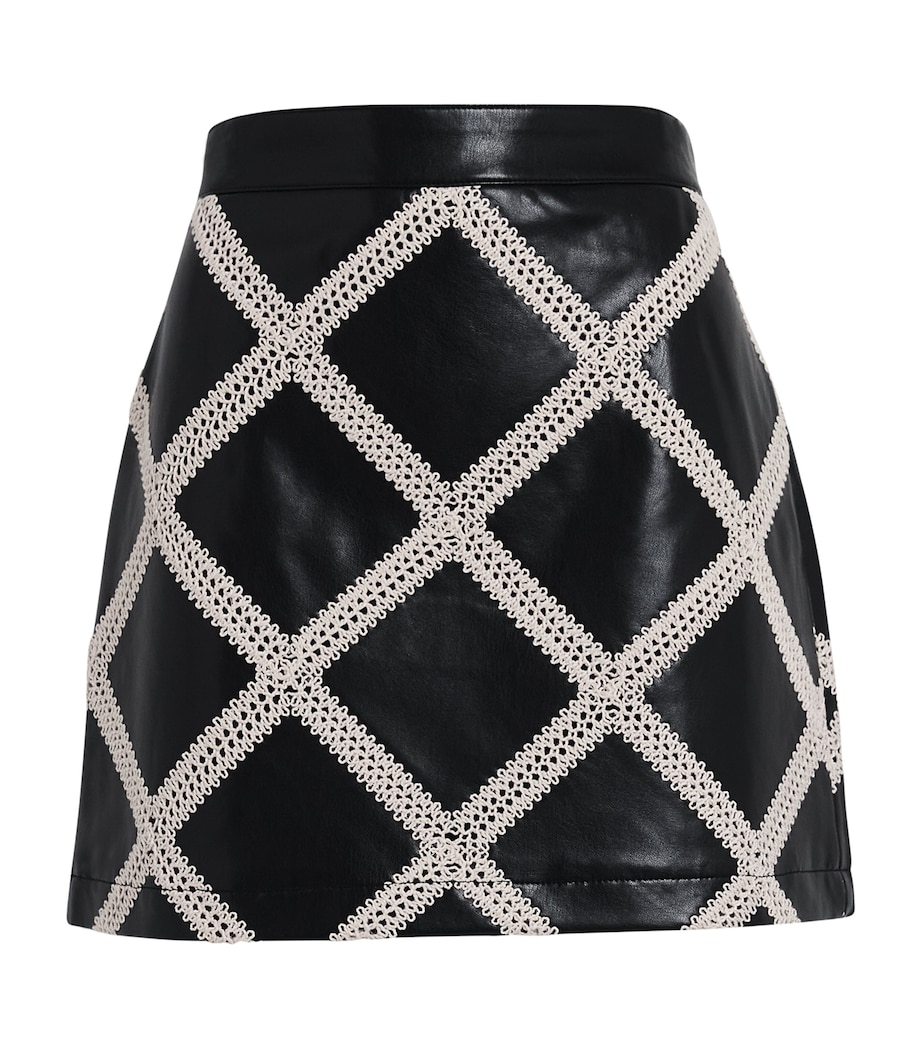 Cinq A Sept Womens Audree Mini Skirt Black/gardenia Image 1