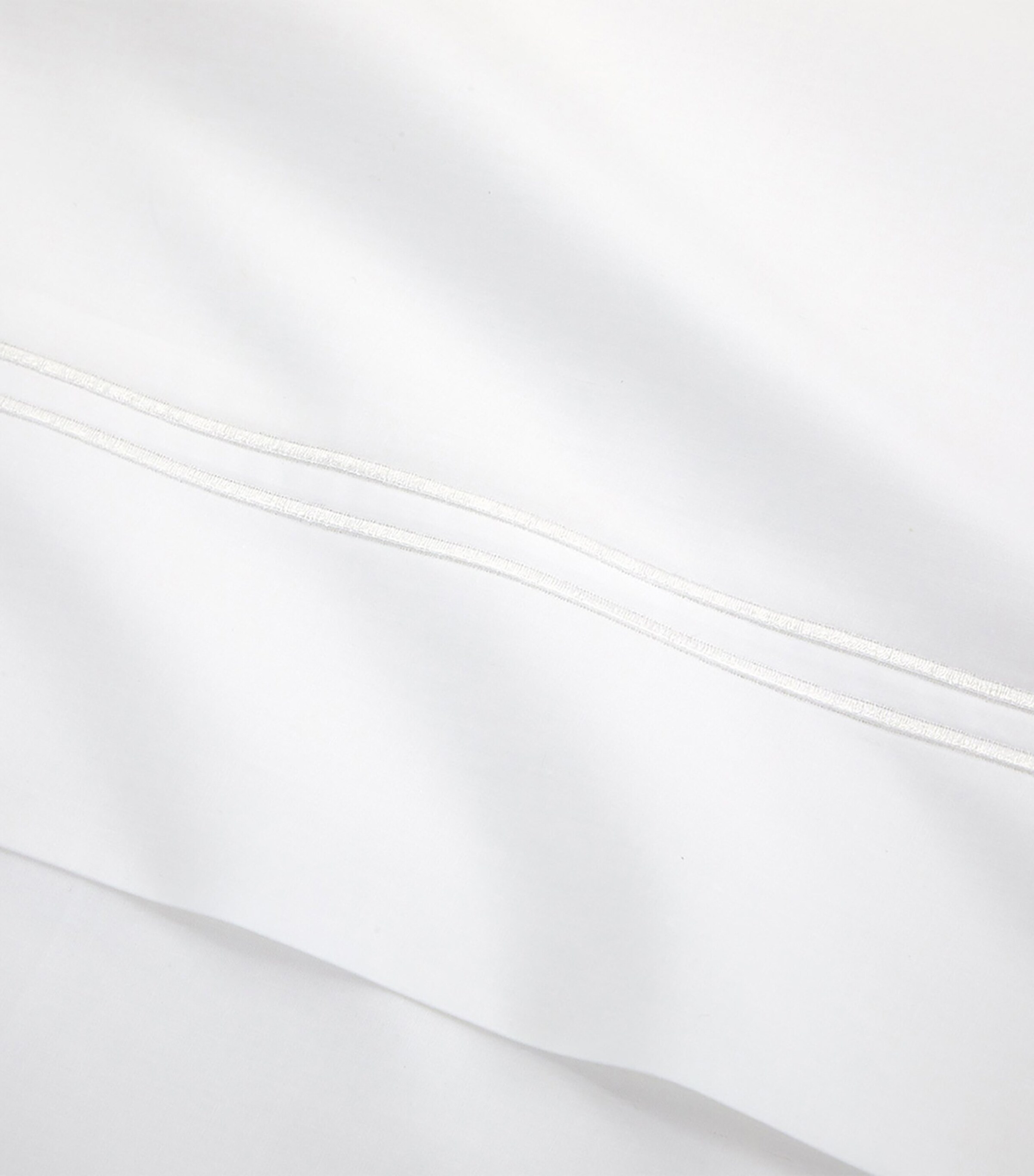 Yves Delorme Organic Cotton Duo Blanc Double Flat Sheet (240cm x 295cm) Blanc Image 3