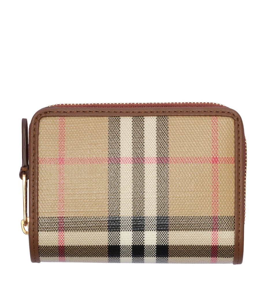 Burberry Cotton-Leather Check Wallet Archive Beige Image 1