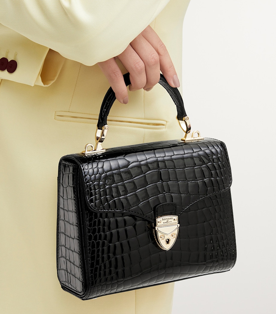 Leather Mayfair Top-Handle Bag BLACK Image 6