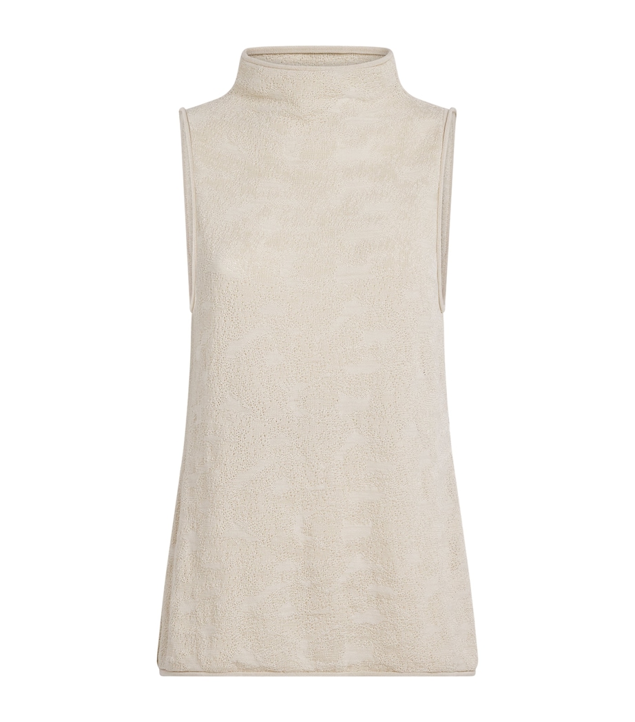 Lauren Manoogian Womens Pima Cotton Terra Shell Top Parchment Marl Image 1