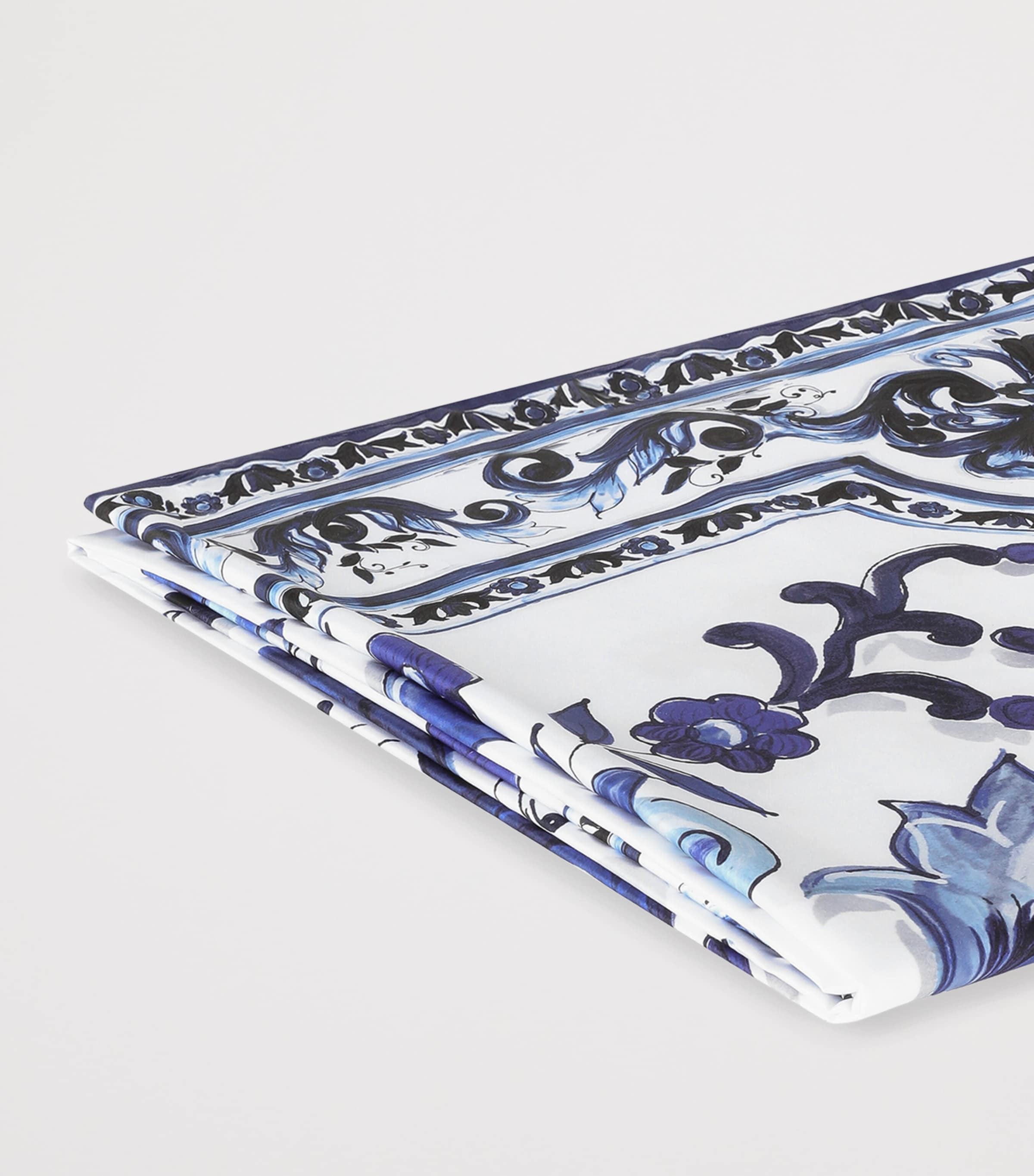 Cotton Majolica King Duvet Cover (260cm x 220cm) UB011-MAIOLICA BLU M Image 4