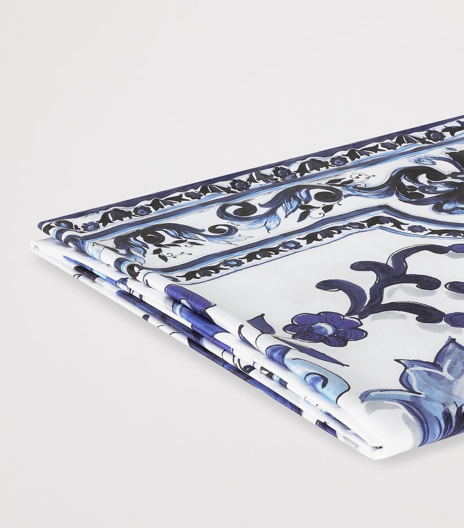 Cotton Majolica King Duvet Cover (260cm x 220cm) UB011-MAIOLICA BLU M Image 4