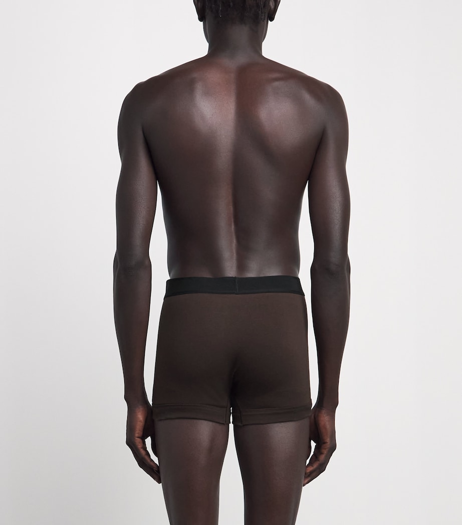 TOM FORD Mens Stretch-Cotton Logo Boxers (Pack of 2) Chocolate/milit Image 3