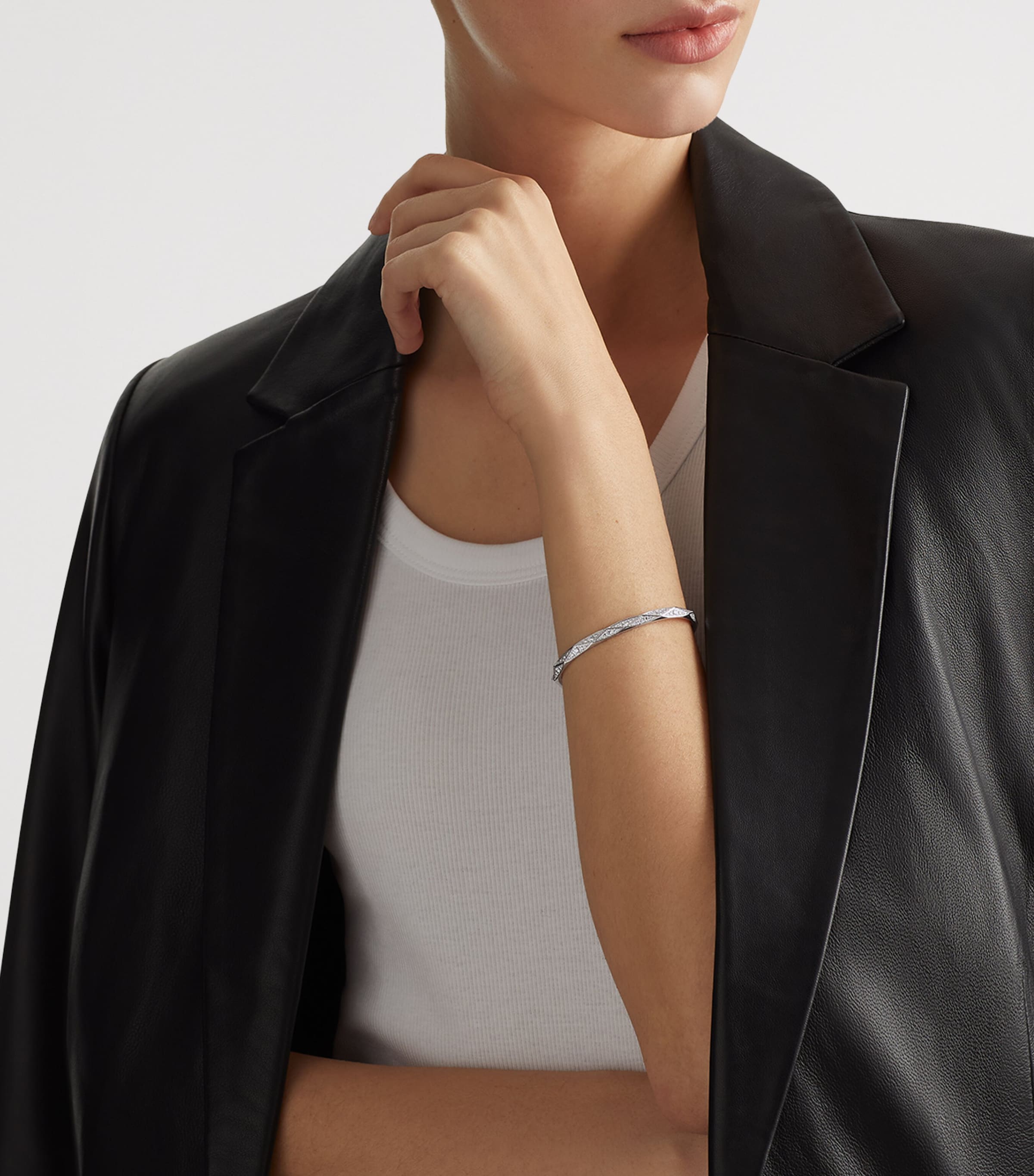 Graff White Gold and Diamond Laurence Graff Signature Bangle Gold Image 2