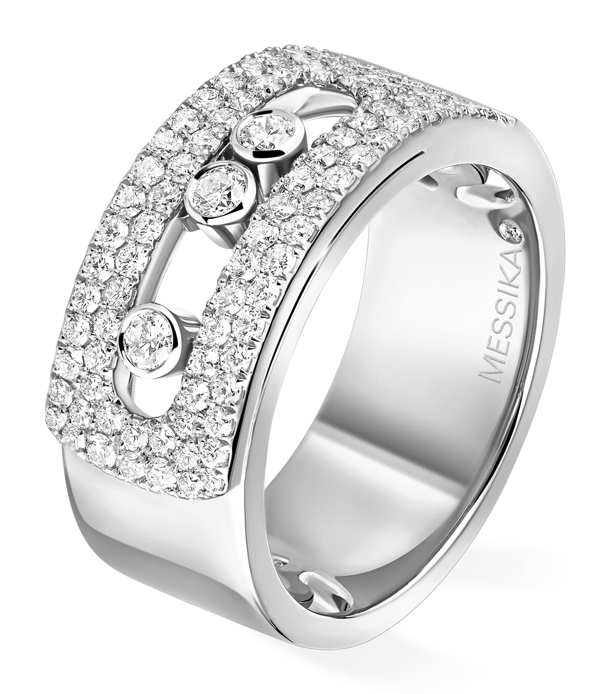 Messika Move Noa White Gold and Pavé White Diamond Ring White Gold Image 1