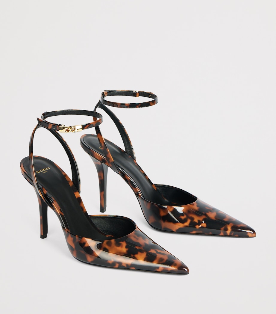 Balmain Leather Print Pumps Tartaruga Image 3