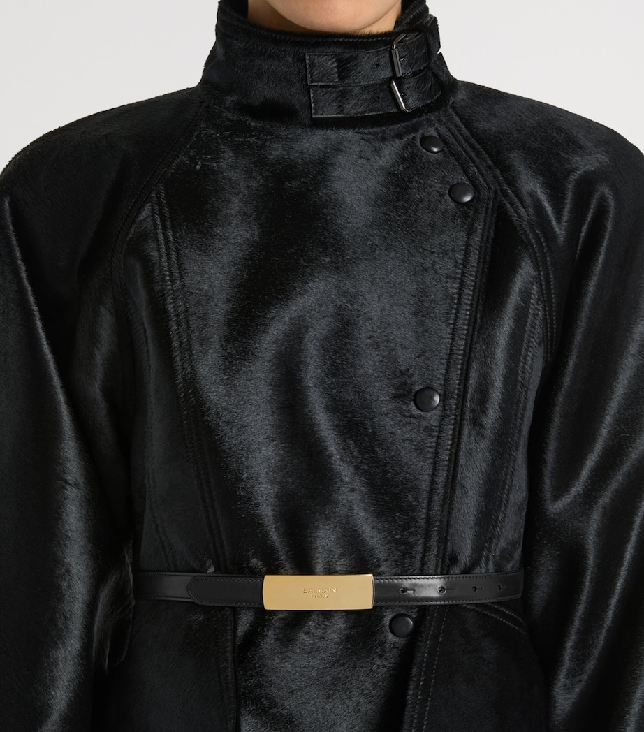 Balmain Lambskin Belt Noir Image 2