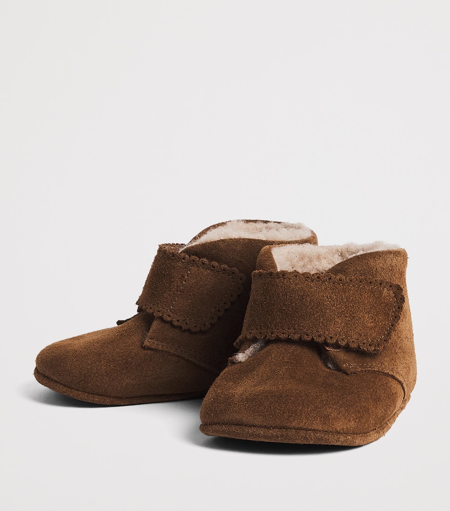 Suede Fleece-Lined Booties BEIGE Image 2