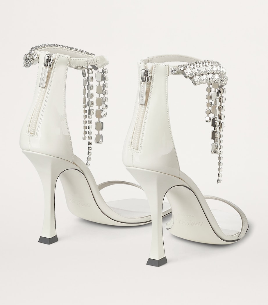 Verity 100 Patent Leather Embellished Sandals LATTE Image 4