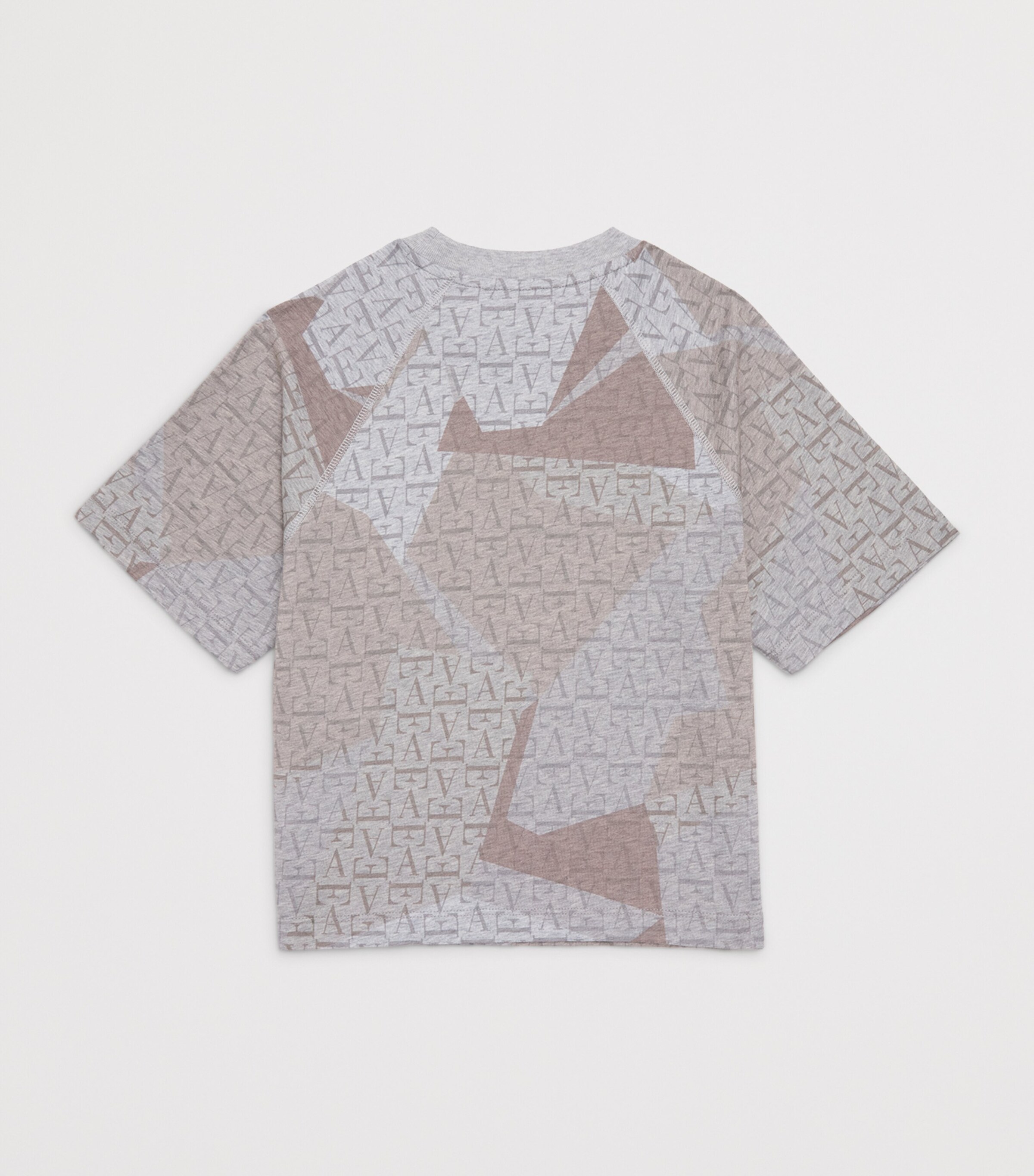 Emporio Armani Kids Cotton Logo T-Shirt (4-16 Years) Gray Mel/camo Ecru Image 2