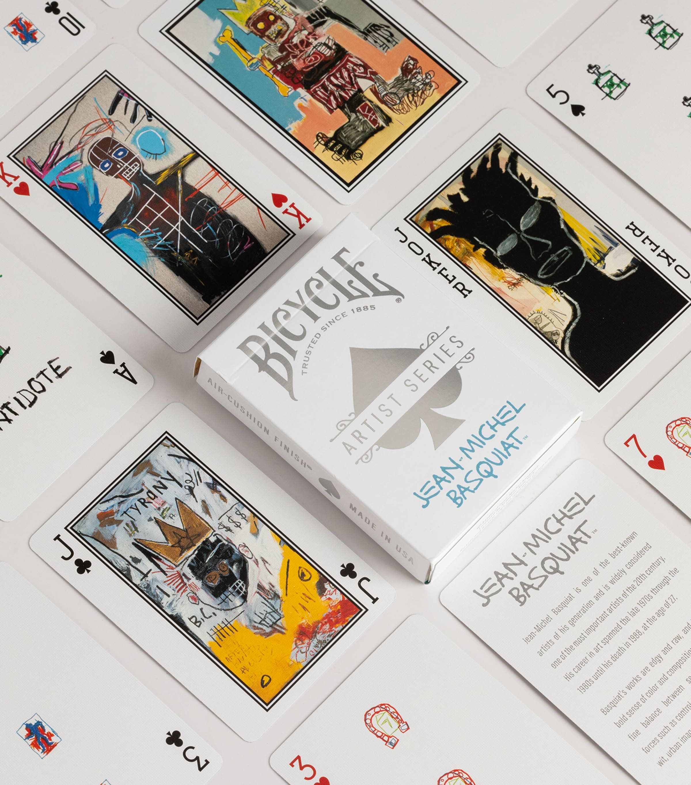 BICYCLE Artist Series Jean-Michel Basquiat Playing Cards White Image 3