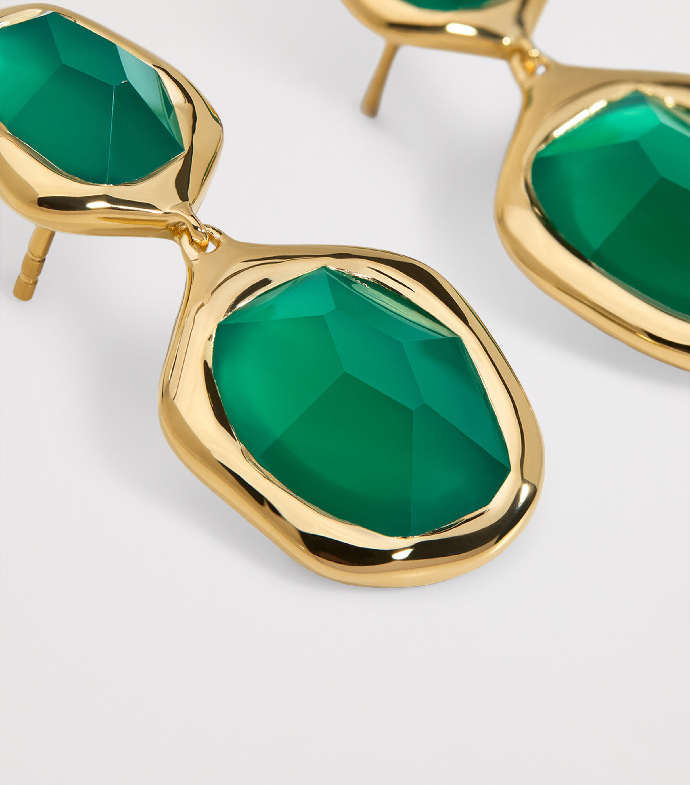 Monica Vinader Gold Vermeil and Onyx Odyssey Cocktail Earrings