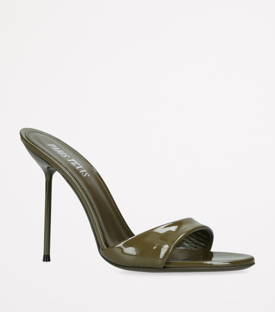 Patent Leather Lidia Mules 105 KHAKI Image 3