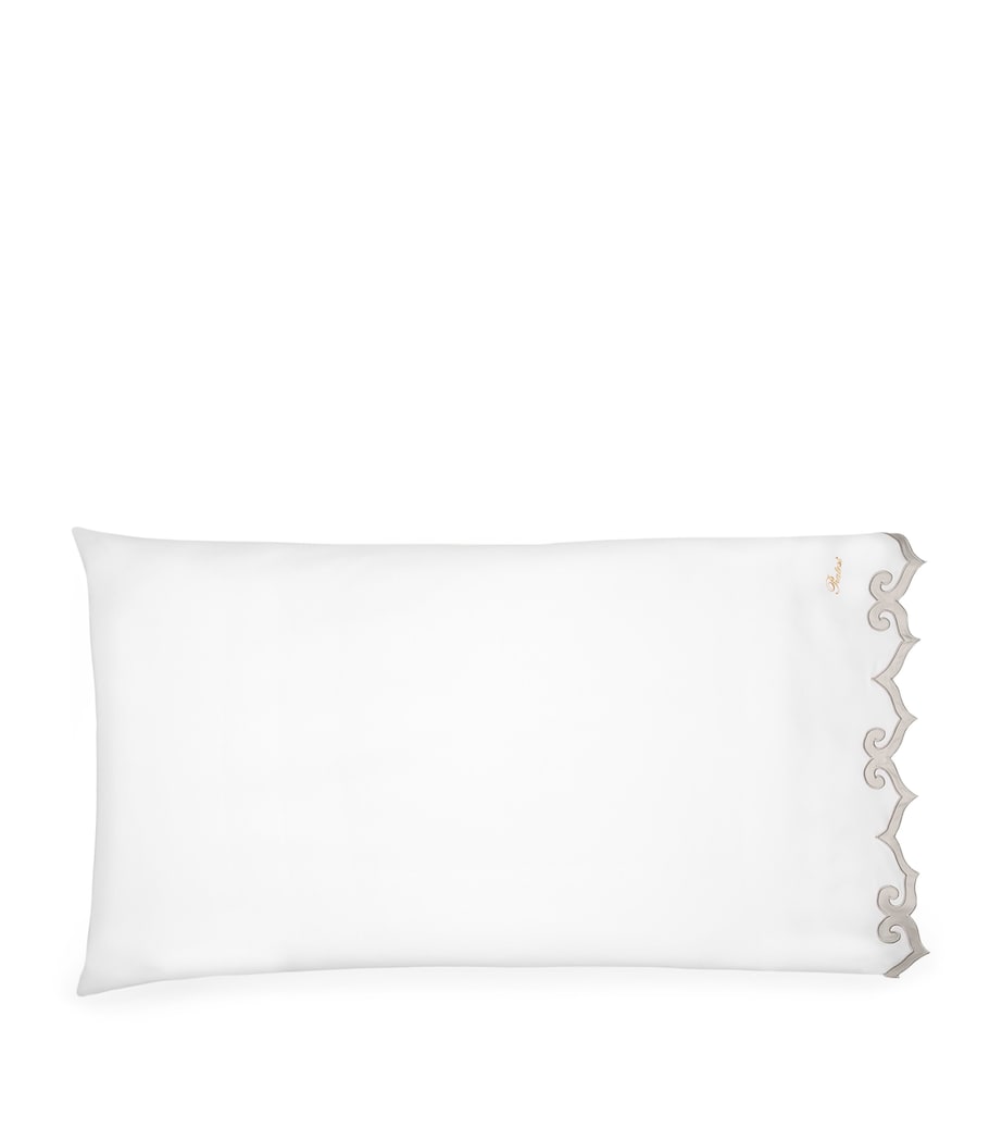 Marrakesh Standard Pillowcase (50cm x 75cm) WHITE/STERLING Image 1