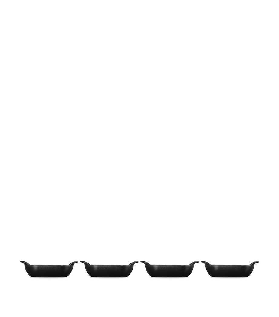 Set of 4 Cast Iron Gourmand Rectangular Mini Bakers (13cm) NO COLOUR Image 4