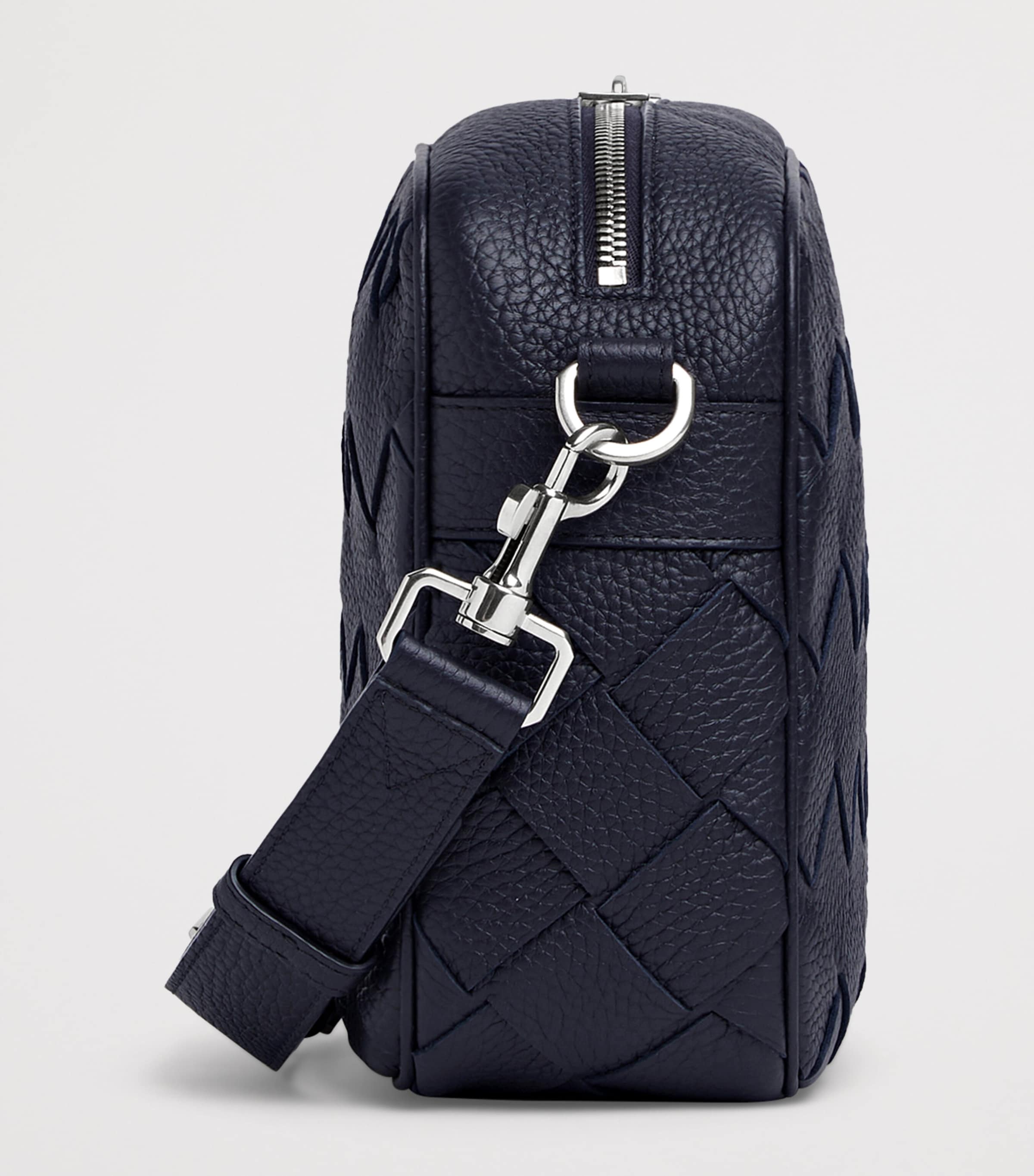 Bottega Veneta Blue Leather Intrecciato Camera Bag | Harrods US Bottega Veneta Blue Leather Intrecciato Camera Bag | Harrods US