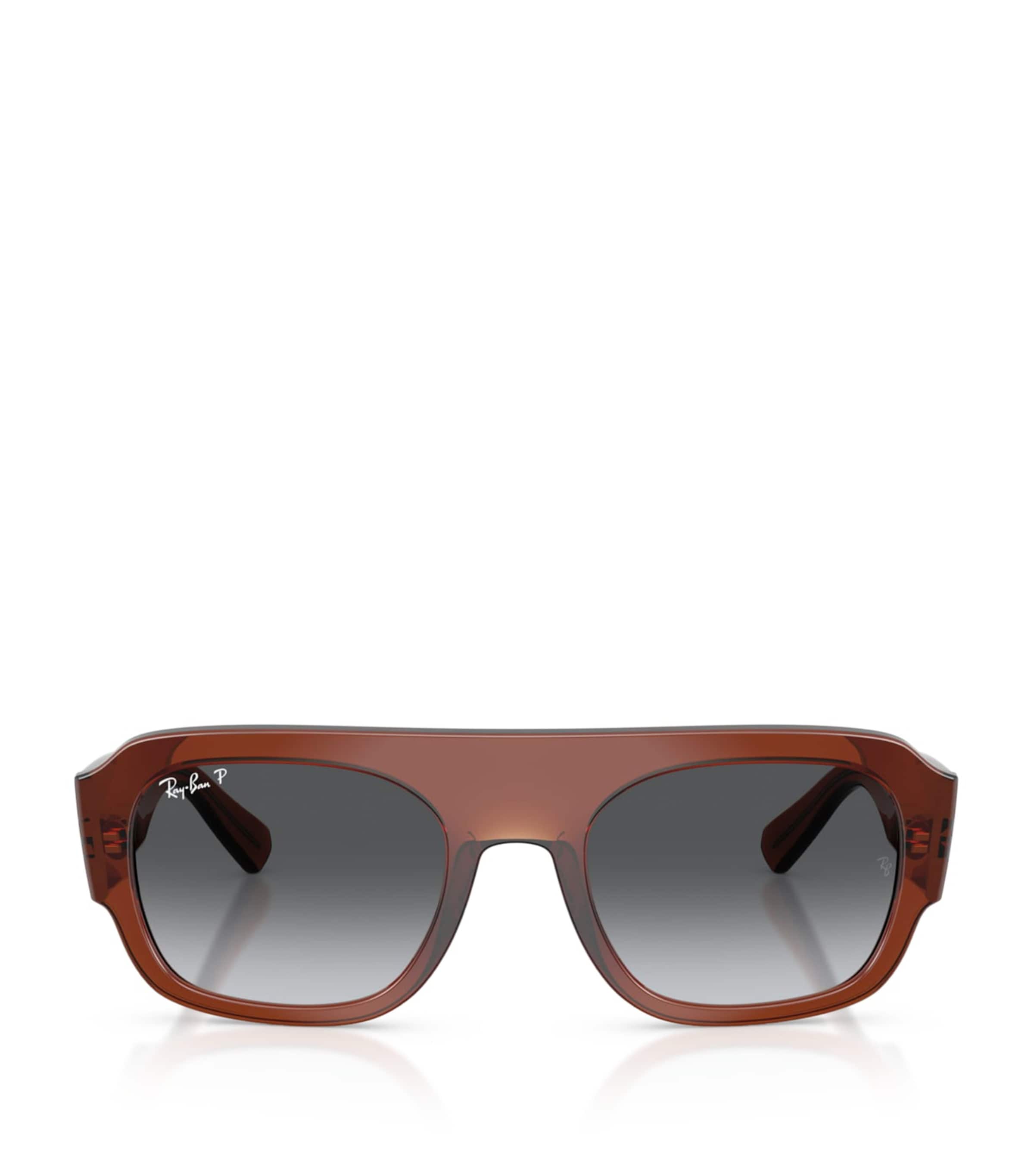 Ray-Ban RB2218 Irregular Sunglasses Brown Image 1