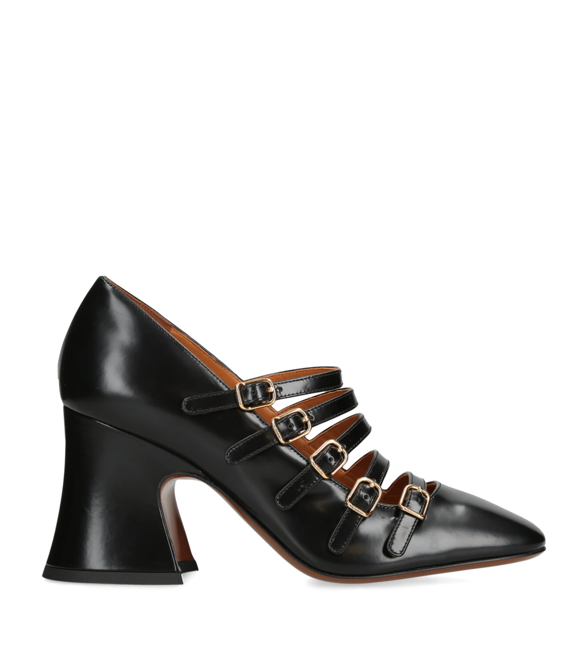 Chloé Leather Janis Pumps 85 In Black