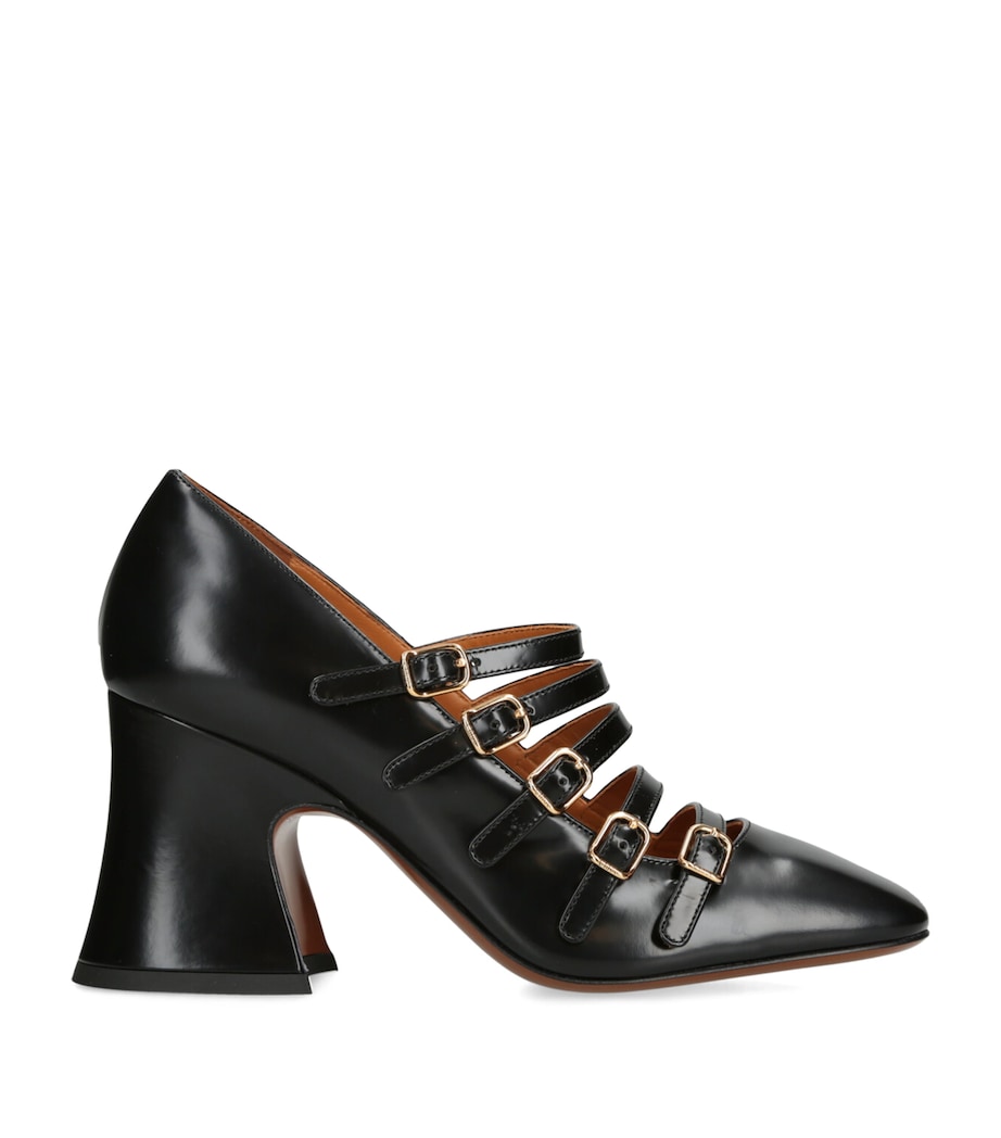 Leather Janis Pumps 85 BLACK Image 1