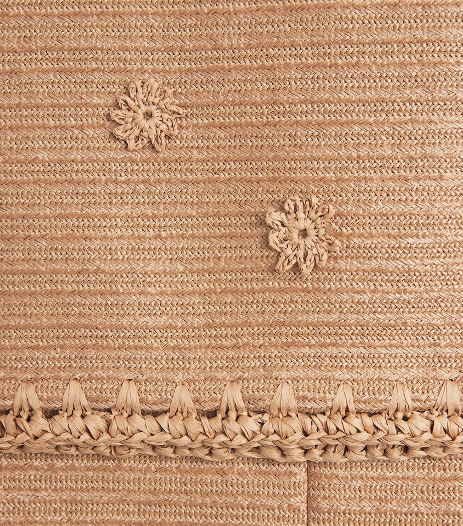 Lafayette 148 Womens Faux Raffia Embellished Midi Skirt Teak Teak Image 6