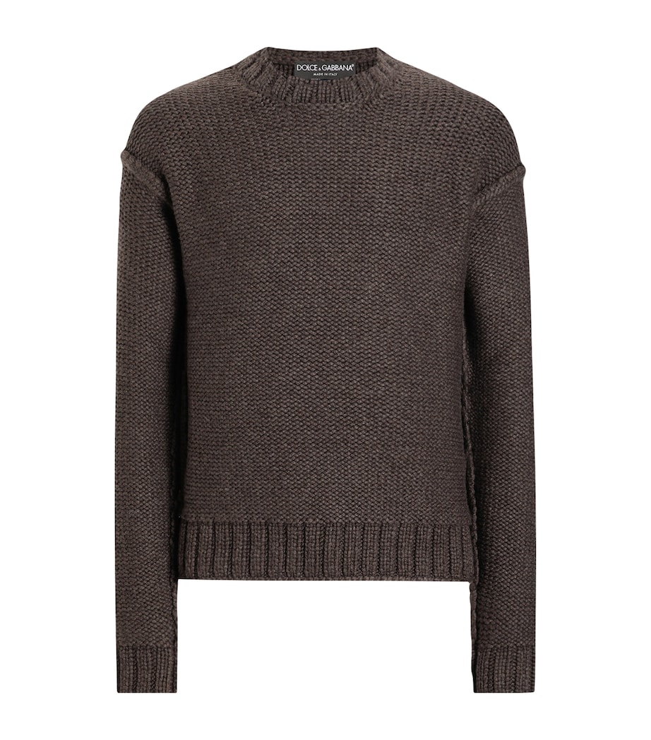 Virgin-Wool Cashmere Sweater M0682 EBONY Image 1