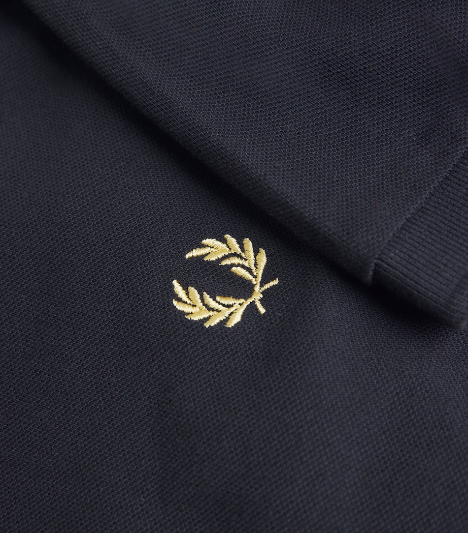 Cotton Logo Polo Shirt 157 BLACK/CHAMPAGNE Image 5