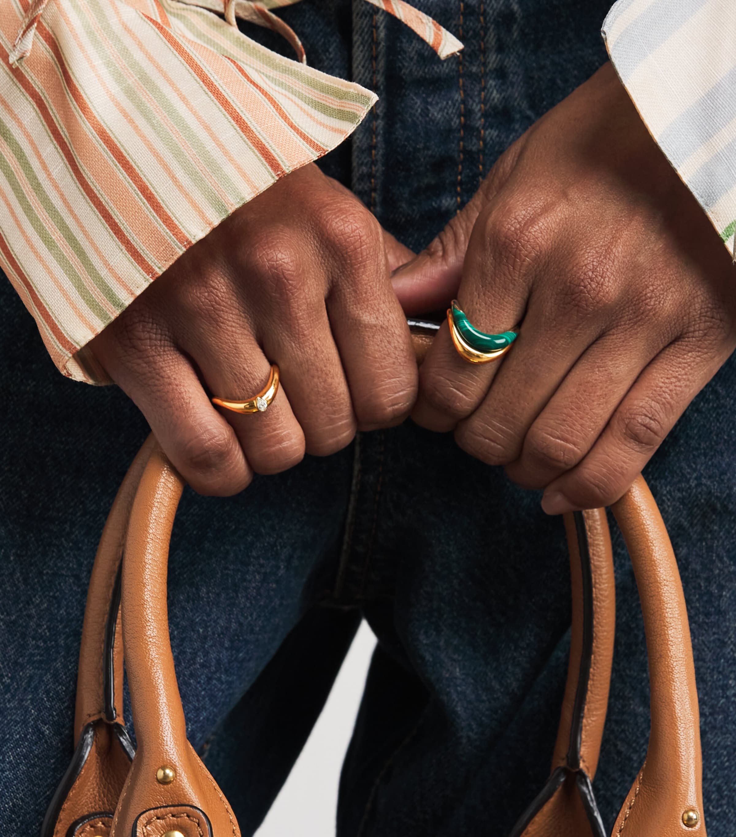 Yellow Gold Boa Stackable Stone Ring YELLOW GOLD Image 2